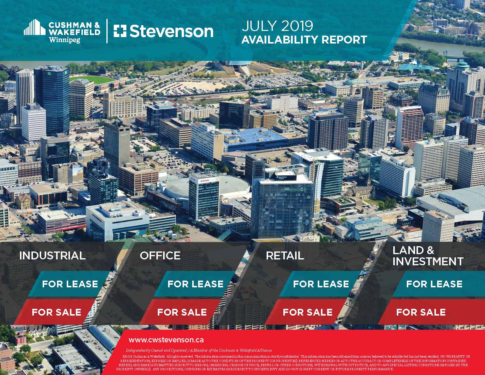 July 2019 property availability report in winnipeg, cws cushman wakefield Stevenson
